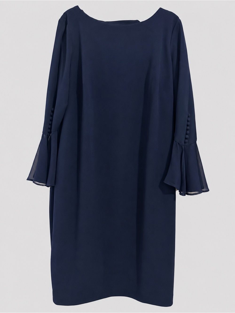 Calvin Klein Navy Bell-Sleeve Shift Dress